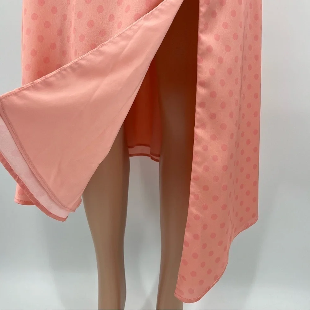Keepsake The Label Pink Polka Dot Midi Skirt Size Medium